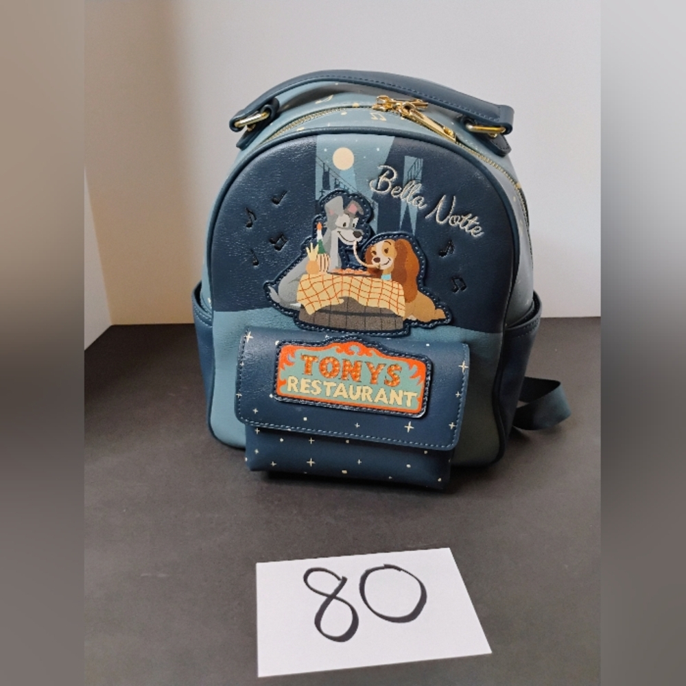 Our Universe Disney Lady & the Tramp Bella Notte Backpack Rare Absolute Beauty
